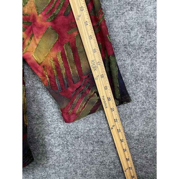 Calessa Plus Size 3X Burnout Tie-Dye Knit Crew Neck 34 Sleeve Asymmetric Dipped - Picture 5 of 11